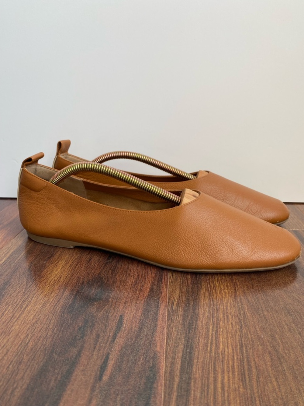 Everlane Italian Leather Day Glove Flats 9.5 Camel Ballet READ